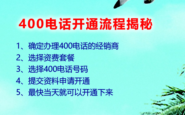 400電話開通流程揭秘，400電話如何可以快速開通